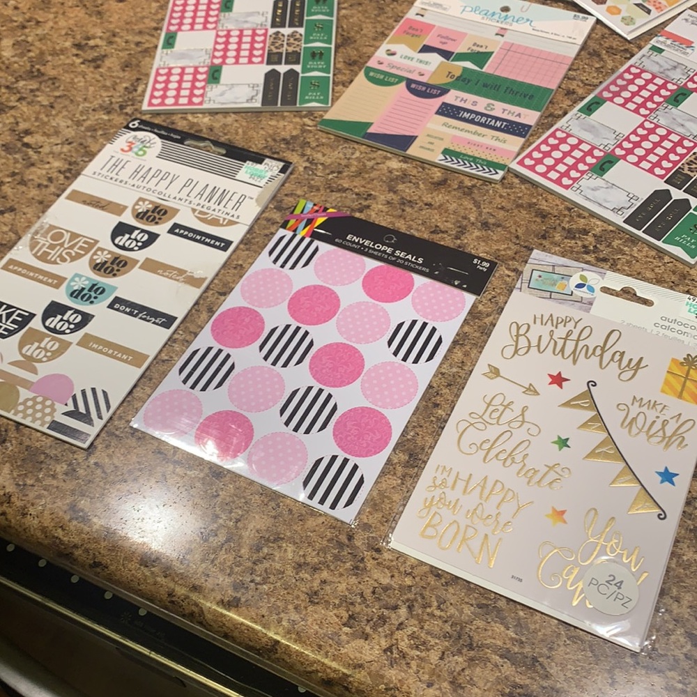 NWT Planner Lot Stickers & Inserts Carpe Diem The Paper Studio Happy Planner - Picture 3 of 4